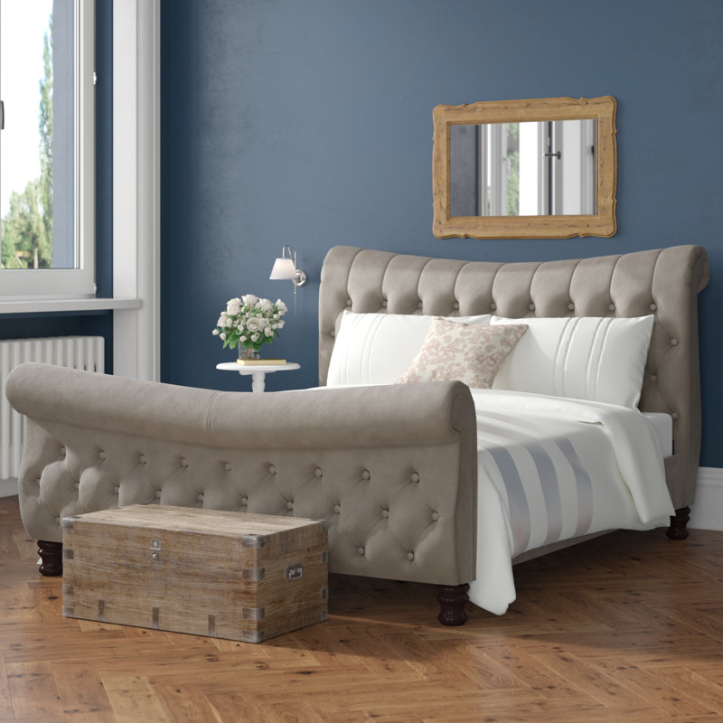 Three Posts Adeline Upholstered Bed Frame & Reviews Wayfair.co.uk